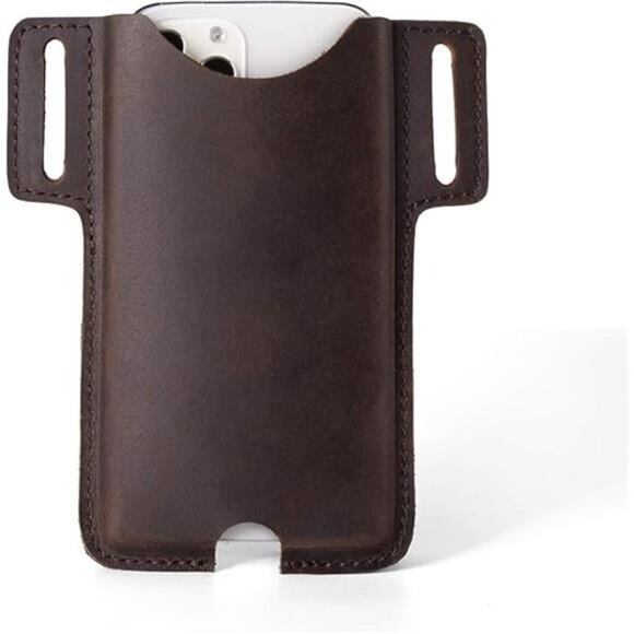 Leather Cell Phone Holster for Belt,Phone Case Leather, Belt Cell Phone Holder - Picture 8 of 8